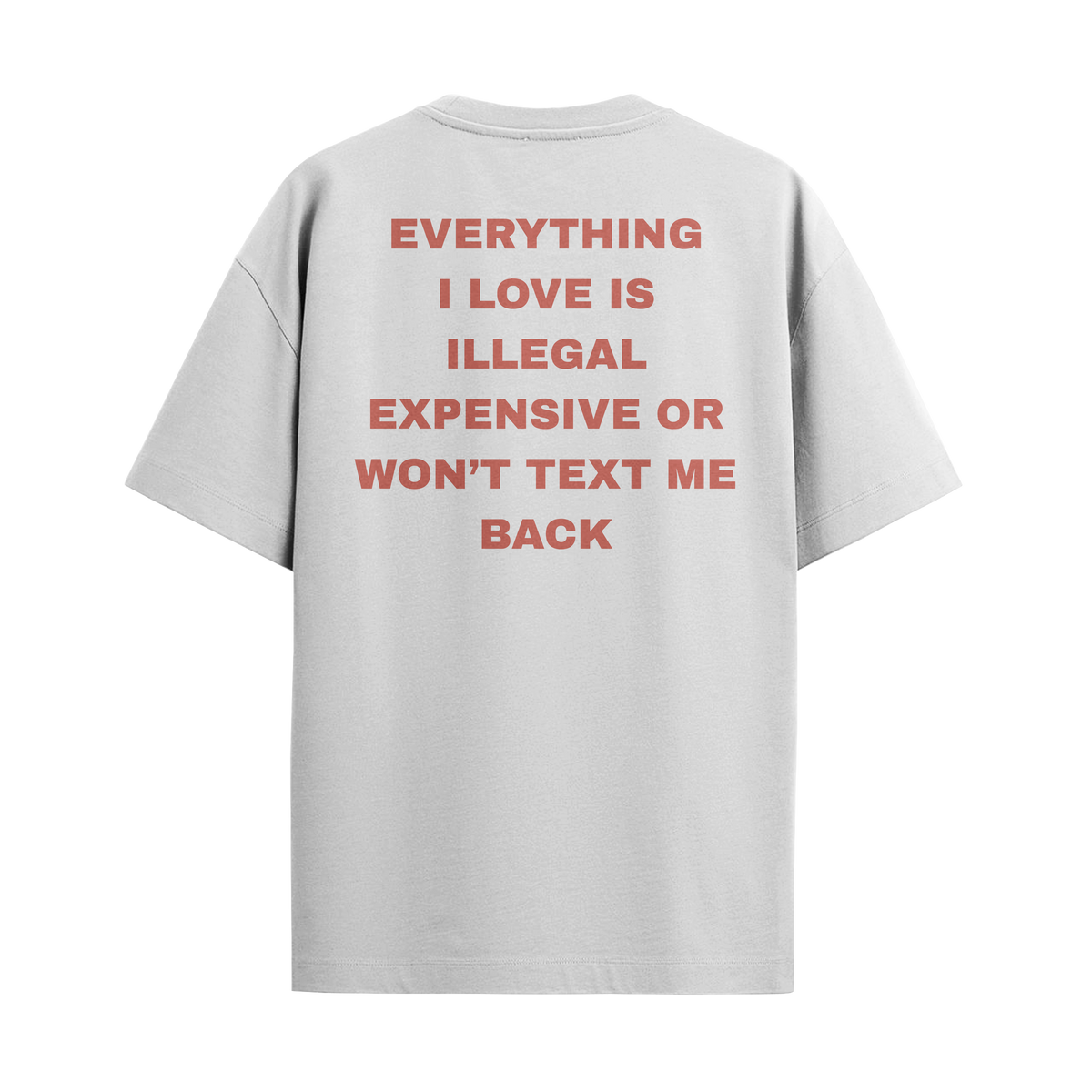 Camiseta "Everything I Love... - Won't text me back"